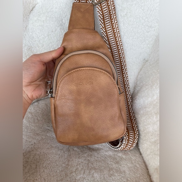 CLUCI Faux Leather Small Sling Bag Fashion Waist Packs with Guitar Strap Women’s - Picture 7 of 14